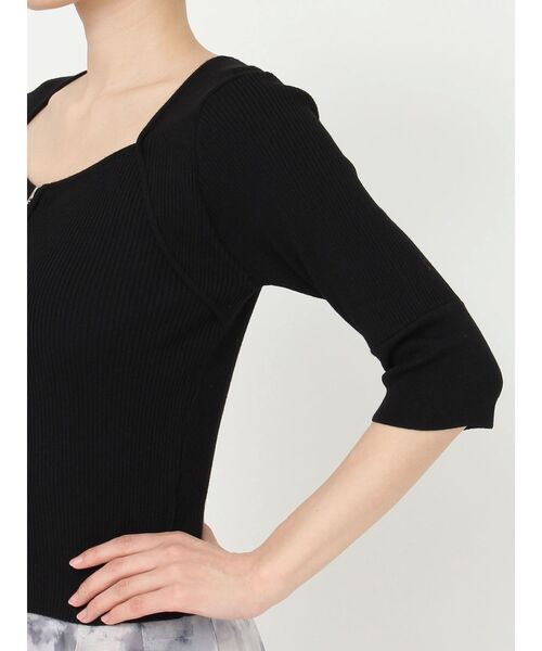 MERCURYDUO（マーキュリーデュオ）の「フロントZIPニット（ニット/セーター・レディース・ピンク/ブラック/ダークブラウン・FREE）」の17枚目の写真