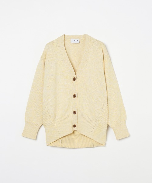 three dots(スリードッツ)の「スプリング メランジ カーディガン(カーディガン/ボレロ・レディース・イエロー/ピンク・SMALL)」の1枚目の写真