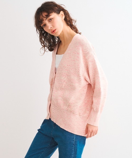 three dots(スリードッツ)の「スプリング メランジ カーディガン(カーディガン/ボレロ・レディース・イエロー/ピンク・SMALL)」の5枚目の写真