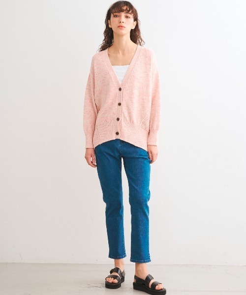 three dots(スリードッツ)の「スプリング メランジ カーディガン(カーディガン/ボレロ・レディース・イエロー/ピンク・SMALL)」の7枚目の写真