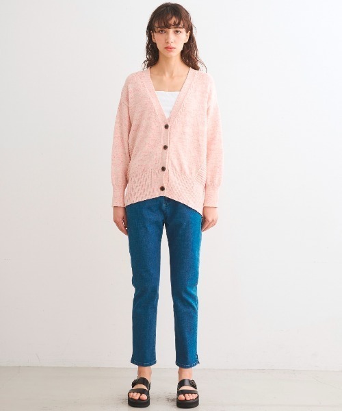 three dots(スリードッツ)の「スプリング メランジ カーディガン(カーディガン/ボレロ・レディース・イエロー/ピンク・SMALL)」の9枚目の写真