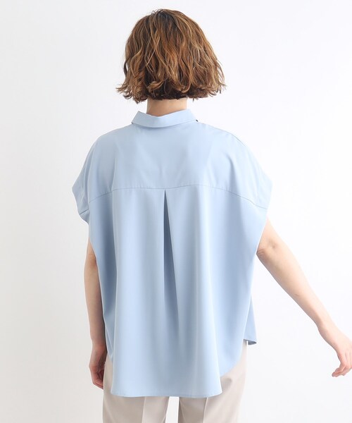 grove(グローブ)の「◆【洗える・防シワ・UVカット】パール調釦とろみシャツ(シャツ/ブラウス・レディース・スミクロ/サックスブルー/オフホワイト・02/03/01/04/05)」の18枚目の写真