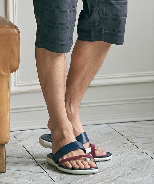 ikka（イッカ）の「切り替えトングサンダル（サンダル・メンズ・ブラック/ダークブラウン/ネイビー・M/XL/L）」の8枚目の写真