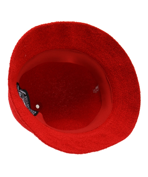 KANGOL（カンゴール）の「ユニセックス カンゴール バミューダカジュアル ハット KANGOL BERMUDA CASUAL（ハット・メンズ・ブラック/レッド・MEDIUM）」の6枚目の写真