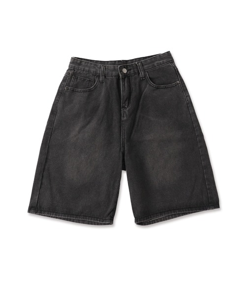 dispark(ディスパーク)の「DISPARK/ワイドハーフデニムパンツ(デニムパンツ・レディース・ブルー系1/スミクロ・SMALL/MEDIUM)」の9枚目の写真