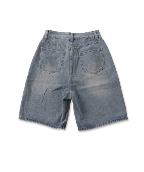 dispark(ディスパーク)の「DISPARK/ワイドハーフデニムパンツ(デニムパンツ・レディース・ブルー系1/スミクロ・SMALL/MEDIUM)」の8枚目の写真