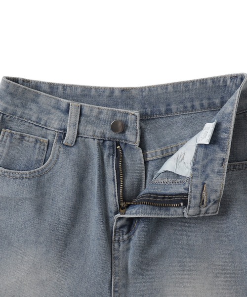 dispark(ディスパーク)の「DISPARK/ワイドハーフデニムパンツ(デニムパンツ・レディース・ブルー系1/スミクロ・SMALL/MEDIUM)」の6枚目の写真