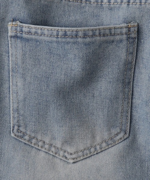 dispark(ディスパーク)の「DISPARK/ワイドハーフデニムパンツ(デニムパンツ・レディース・ブルー系1/スミクロ・SMALL/MEDIUM)」の3枚目の写真