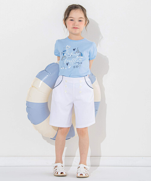 【セール】ピケストレッチマリンパンツ(90~160cm)（その他パンツ）｜BeBe（ベベ）