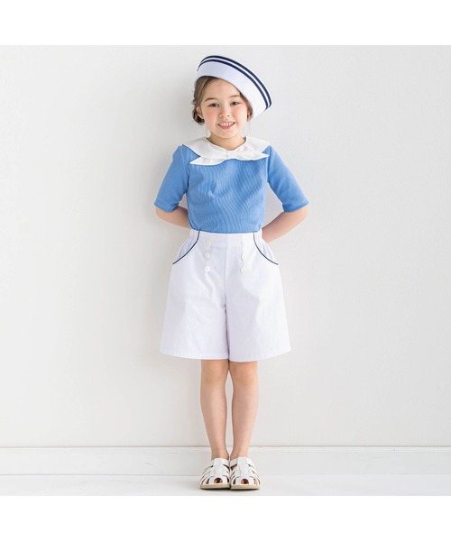 【セール】ピケストレッチマリンパンツ(90~160cm)（その他パンツ）｜BeBe（ベベ）