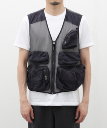 BOILER ROOM / ボイラールーム MESH CARGO VEST SS24JK04BLK