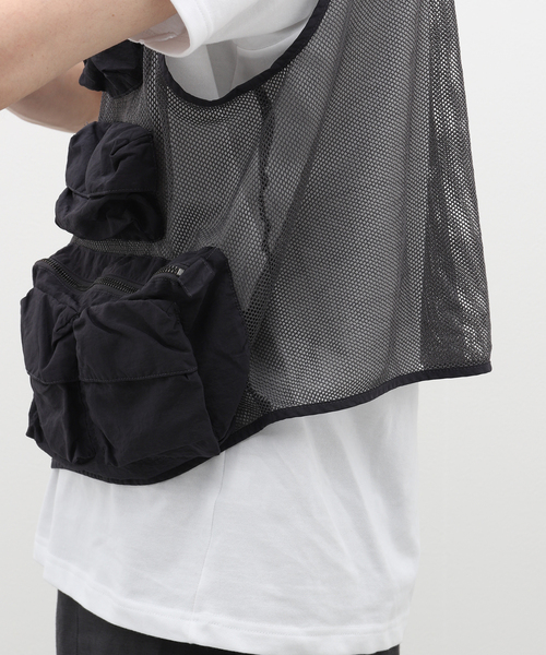 【新品】Boiler Room カーゴメッシュベスト セール】BOILER ROOM / ボイラールーム MESH CARGO VEST