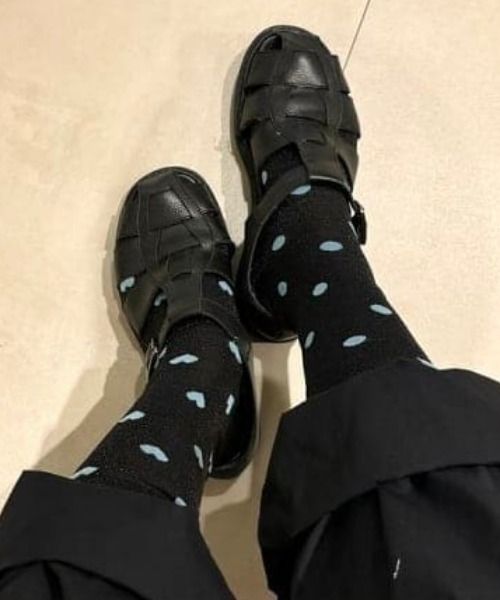 ROSTER SOX（ロスターソックス）の「ROSTER SOX / 別注 ドット アンド ハート ソックス（ソックス/靴下・レディース・ネイビー/グレー/ブラック/レッド系その他4/サックスブルー/ベージュ/ブラウン/グレー系その他/グリーン・ONE SIZE）」の12枚目の写真