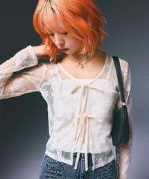 X-girl | BUTTERFLY LACE CARDIGAN(カーディガン/ボレロ)