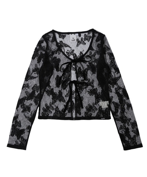 X-girl（エックスガール）の「BUTTERFLY LACE CARDIGAN（カーディガン/ボレロ・レディース・ブラック/ホワイト・S/M）」の18枚目の写真