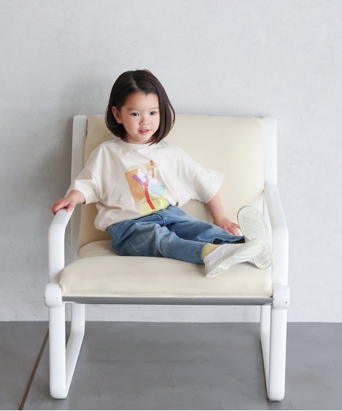 ooju(オージュ)の「【ooju】ooju x カワイハルナ プリントTシャツ(Tシャツ/カットソー・キッズ・チャコールグレー/アイボリー・1/2/4/3)」の10枚目の写真