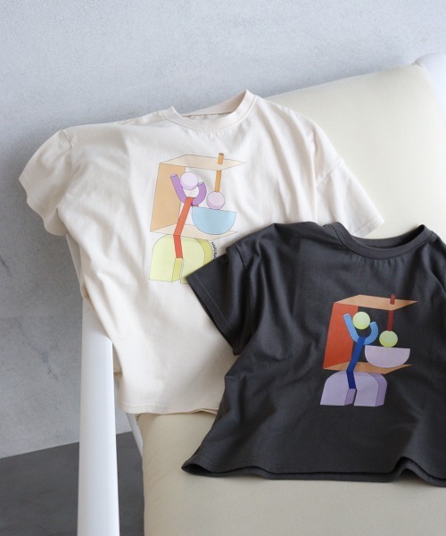 ooju(オージュ)の「【ooju】ooju x カワイハルナ プリントTシャツ(Tシャツ/カットソー・キッズ・チャコールグレー/アイボリー・1/2/4/3)」の17枚目の写真