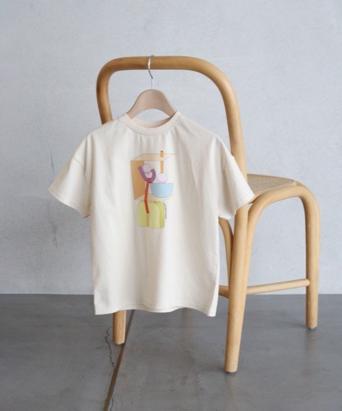 ooju(オージュ)の「【ooju】ooju x カワイハルナ プリントTシャツ(Tシャツ/カットソー・キッズ・チャコールグレー/アイボリー・1/2/4/3)」の21枚目の写真