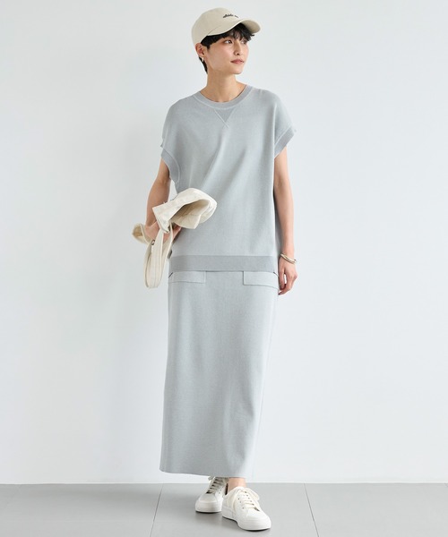 BARNYARDSTORM（バンヤードストーム）の「BARNYARDSTORM / ナローニットスカート【WEB限定カラー】（スカート・レディース・ホワイト/ブラック/ブラウン/グレー・FREE）」の7枚目の写真