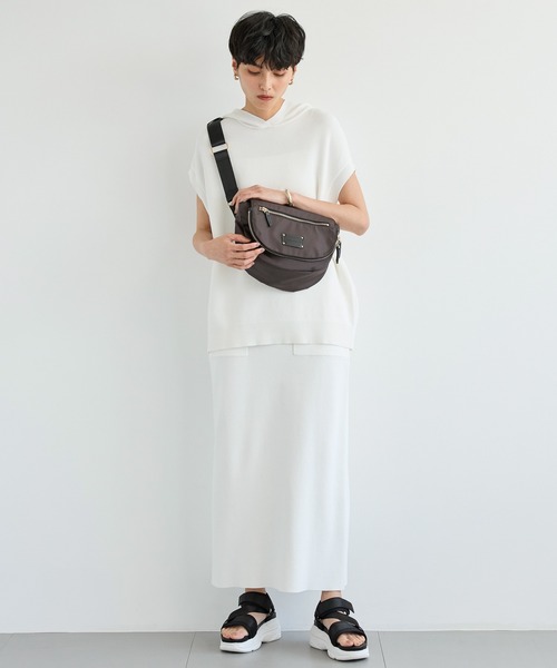 BARNYARDSTORM（バンヤードストーム）の「BARNYARDSTORM / ナローニットスカート【WEB限定カラー】（スカート・レディース・ホワイト/ブラック/ブラウン/グレー・FREE）」の21枚目の写真