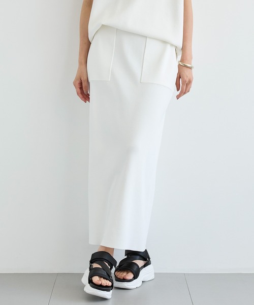 BARNYARDSTORM（バンヤードストーム）の「BARNYARDSTORM / ナローニットスカート【WEB限定カラー】（スカート・レディース・ホワイト/ブラック/ブラウン/グレー・FREE）」の22枚目の写真