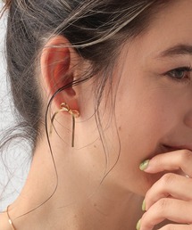 BAYFLOW | ステンレスリボンスタッズピアス(ピアス(両耳用))