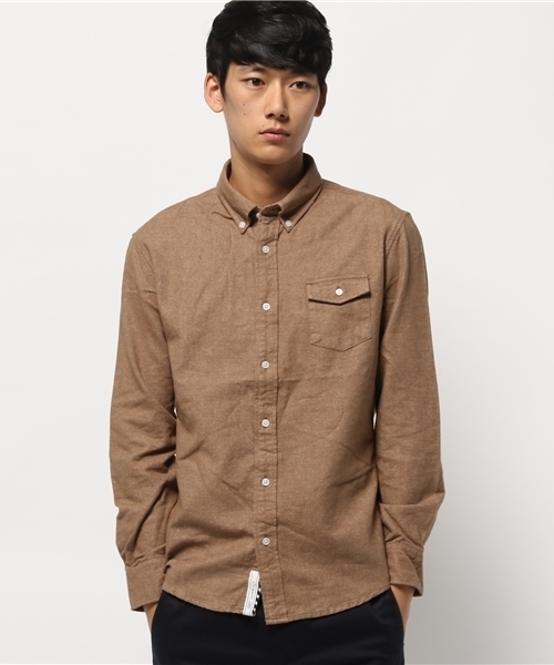 CIAOPANIC TYPY（チャオパニックティピー）の「【1/13ヒルナンデス!紹介アイテム】起毛フランネルボタンダウン（シャツ/ブラウス・メンズ・キャメル/ホワイト/ワインレッド/ネイビー/グリーン/その他20・LARGE/SMALL/MEDIUM）」の4枚目の写真