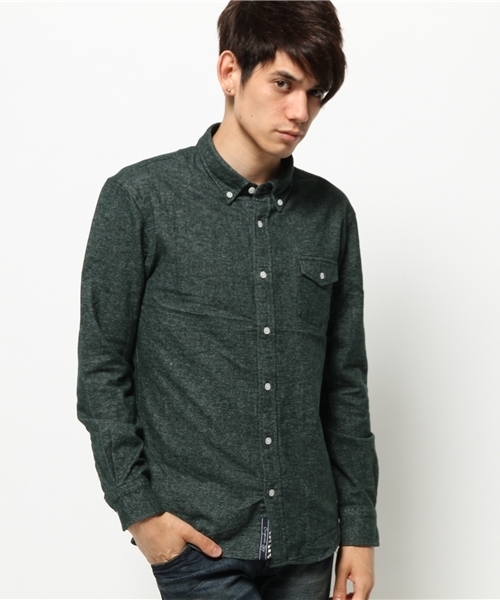 CIAOPANIC TYPY（チャオパニックティピー）の「【1/13ヒルナンデス!紹介アイテム】起毛フランネルボタンダウン（シャツ/ブラウス・メンズ・キャメル/ホワイト/ワインレッド/ネイビー/グリーン/その他20・LARGE/SMALL/MEDIUM）」の2枚目の写真