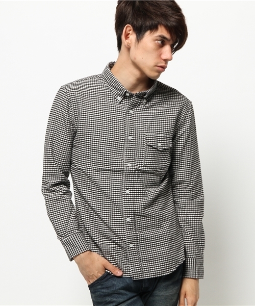 CIAOPANIC TYPY（チャオパニックティピー）の「【1/13ヒルナンデス!紹介アイテム】起毛フランネルボタンダウン（シャツ/ブラウス・メンズ・キャメル/ホワイト/ワインレッド/ネイビー/グリーン/その他20・LARGE/SMALL/MEDIUM）」の6枚目の写真