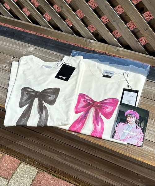 UNIT CHEST（ユニットチェスト）の「【UNIT CHEST】unique unisex T-shirt　OIF designer eggs コラボT RIBBON by @yurinbanno（Tシャツ/カットソー・メンズ・ホワイト系その他/ホワイト系その他2・M/S/L）」の7枚目の写真
