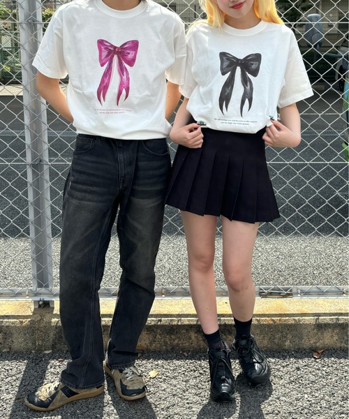 UNIT CHEST（ユニットチェスト）の「【UNIT CHEST】unique unisex T-shirt　OIF designer eggs コラボT RIBBON by @yurinbanno（Tシャツ/カットソー・メンズ・ホワイト系その他/ホワイト系その他2・M/S/L）」の13枚目の写真