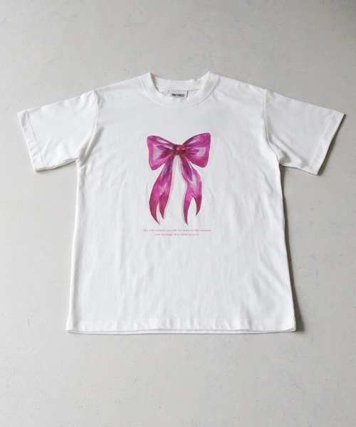UNIT CHEST（ユニットチェスト）の「【UNIT CHEST】unique unisex T-shirt　OIF designer eggs コラボT RIBBON by @yurinbanno（Tシャツ/カットソー・メンズ・ホワイト系その他/ホワイト系その他2・M/S/L）」の3枚目の写真