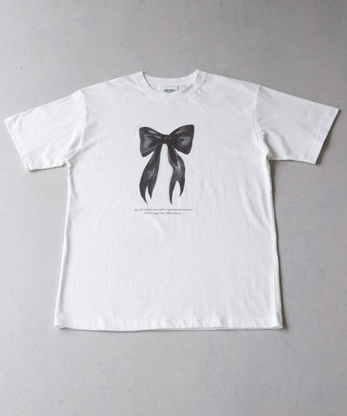 UNIT CHEST（ユニットチェスト）の「【UNIT CHEST】unique unisex T-shirt　OIF designer eggs コラボT RIBBON by @yurinbanno（Tシャツ/カットソー・メンズ・ホワイト系その他/ホワイト系その他2・M/S/L）」の4枚目の写真