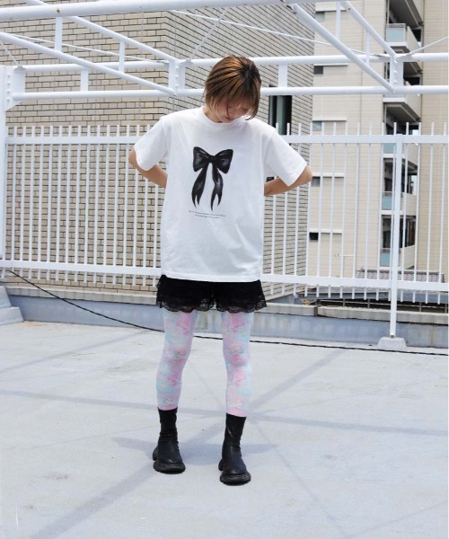 UNIT CHEST（ユニットチェスト）の「【UNIT CHEST】unique unisex T-shirt　OIF designer eggs コラボT RIBBON by @yurinbanno（Tシャツ/カットソー・メンズ・ホワイト系その他/ホワイト系その他2・M/S/L）」の10枚目の写真