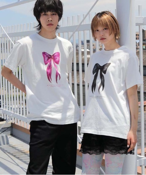 UNIT CHEST（ユニットチェスト）の「【UNIT CHEST】unique unisex T-shirt　OIF designer eggs コラボT RIBBON by @yurinbanno（Tシャツ/カットソー・メンズ・ホワイト系その他/ホワイト系その他2・M/S/L）」の16枚目の写真