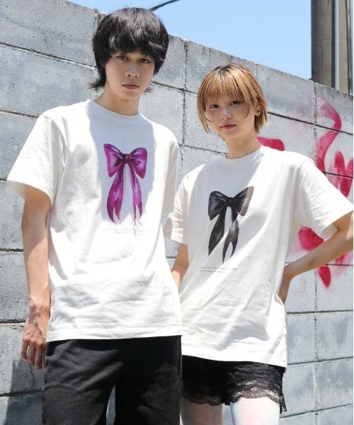 UNIT CHEST（ユニットチェスト）の「【UNIT CHEST】unique unisex T-shirt　OIF designer eggs コラボT RIBBON by @yurinbanno（Tシャツ/カットソー・メンズ・ホワイト系その他/ホワイト系その他2・M/S/L）」の21枚目の写真