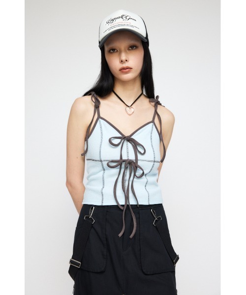 LAGUA GEM（ラグアジェム）の「BI COLOR RIBBON キャミソール