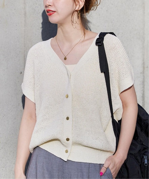 B.C STOCK（ベーセーストック）の「《追加2》リネンコットンベスト（ベスト・レディース・ブラック/ホワイト/ベージュ・FREE）」の2枚目の写真
