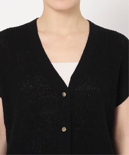 B.C STOCK（ベーセーストック）の「《追加2》リネンコットンベスト（ベスト・レディース・ブラック/ホワイト/ベージュ・FREE）」の15枚目の写真