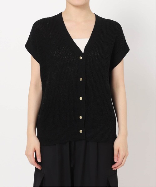 B.C STOCK（ベーセーストック）の「《追加2》リネンコットンベスト（ベスト・レディース・ブラック/ホワイト/ベージュ・FREE）」の10枚目の写真