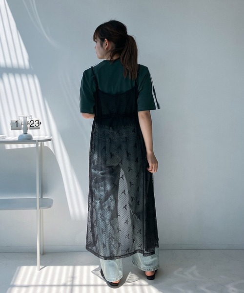 AS KNOW AS plus(アズノゥアズプラス)の「◎アソートリボンシアーキャミワンピース(ワンピース・レディース・ホワイト系/ブラック系/アイボリー系・FREE)」の18枚目の写真