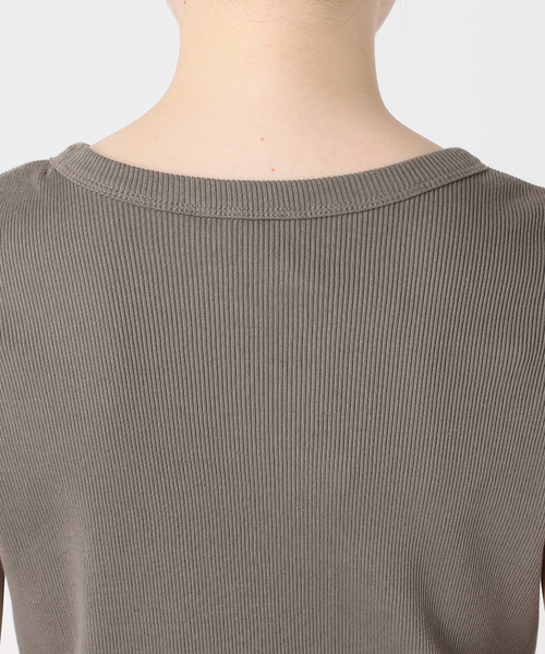 Deuxieme Classe(ドゥーズィエムクラス)の「追加 dignity sleeveless(Tシャツ/カットソー・レディース・チョコ/チャコールグレー/ホワイト/ブラック・FREE)」の7枚目の写真