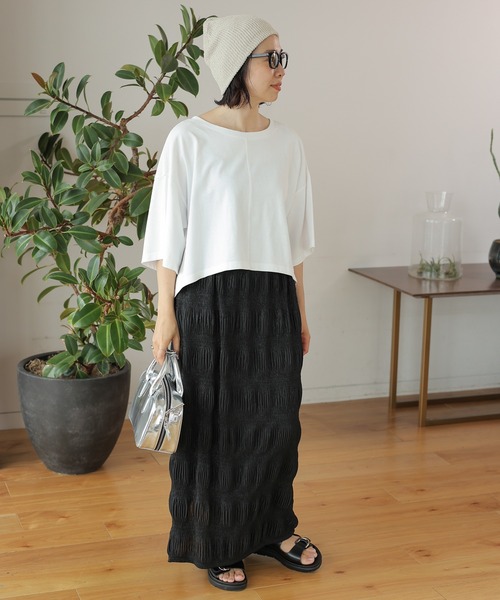 LEPSIM（レプシィム）の「ラメシャーリングスカート　122060（スカート・レディース・ベージュ/グレー/ブラック・FREE）」の21枚目の写真