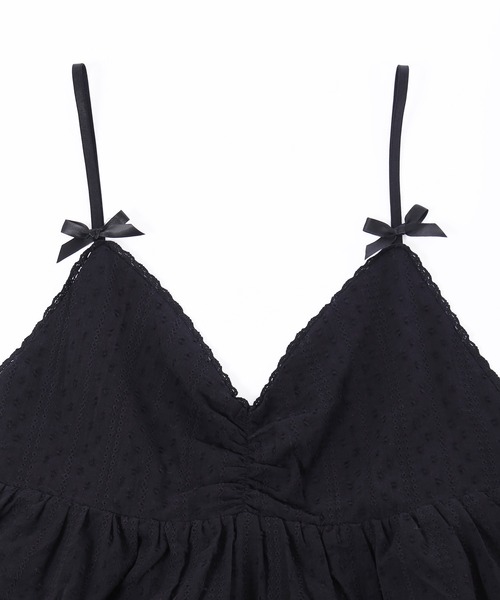 WC（ダブル シー）の「リボンレースキャミチュニック（その他トップス・レディース・ブラック/ホワイト・FREE）」の7枚目の写真