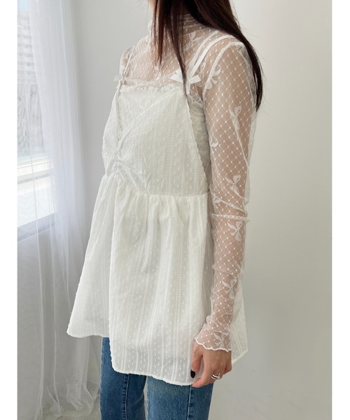 WC（ダブル シー）の「リボンレースキャミチュニック（その他トップス・レディース・ブラック/ホワイト・FREE）」の16枚目の写真