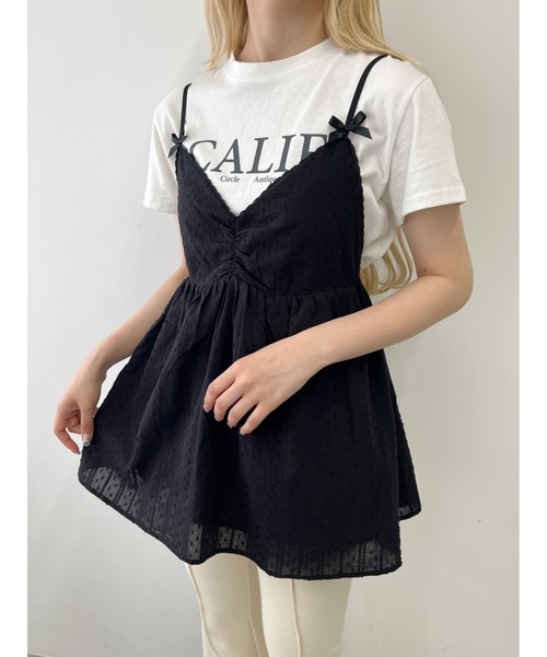 WC（ダブル シー）の「リボンレースキャミチュニック（その他トップス・レディース・ブラック/ホワイト・FREE）」の22枚目の写真