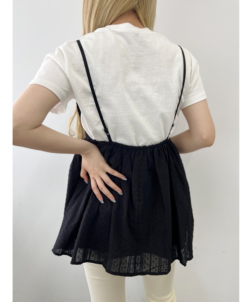 WC（ダブル シー）の「リボンレースキャミチュニック（その他トップス・レディース・ブラック/ホワイト・FREE）」の3枚目の写真