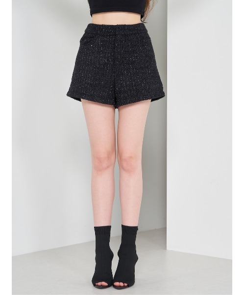 Darich（ダーリッチ）の「サマーツイードコンパクトショートパンツ（その他パンツ・レディース・サックスブルー/ブラック/ホワイト・S/M）」の2枚目の写真