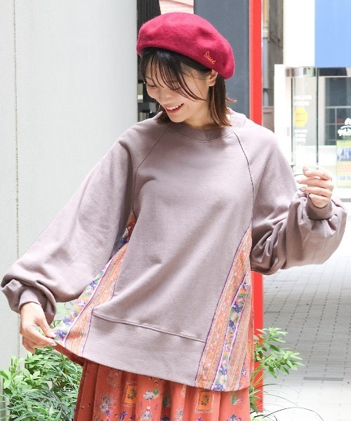 tシャツ メヒコプリントコンビプルオーバー レディース メヒコプリントコンビプルオーバー（Tシャツ/カットソー