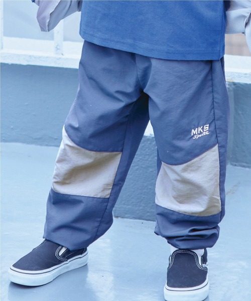 BIG FIELD（ビッグフィールド）の「ナイロン切り替えロングパンツ（その他パンツ・キッズ・ネイビー/パープル/チャコール/バイオレット/ブルー・100/95/90/80/110/150/140/130/120）」の4枚目の写真